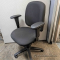 Black Mid Back Rolling Task Chair w Arms